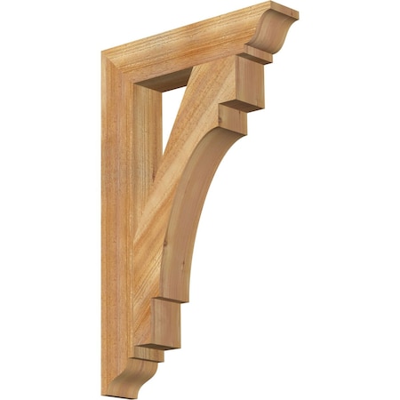 Ekena Millwork Merced Traditional Rough Sawn Bracket, Western Red Cedar, 4"W x 20"D x 32"H BKT04X20X32MRC01RWR